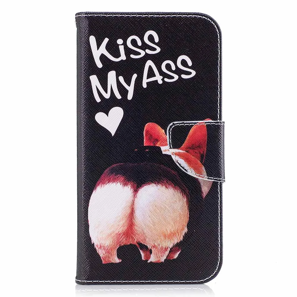 Ass Чехол-книжка с бумажником для iPhone XS Max 6,5 дюймов, чехол для телефона из искусственной кожи, Fundas для iPhone X XS XR 8 7 6 6S Plus 5 5S SE 2, чехол B116 - Цвет: Ass