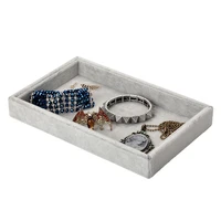 1x retail portable jewelry store case velvet jewelry display tray showcase bracelet organizer storage container ring box