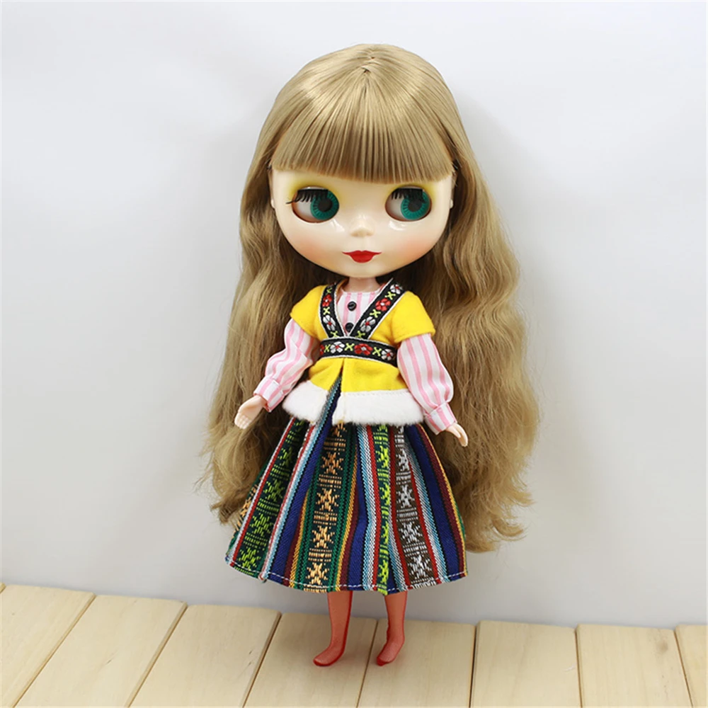 Одежда для 1/6 Blyth ICY кукла Licca костюм 1 шт. зимнее очарование русское платье игрушки
