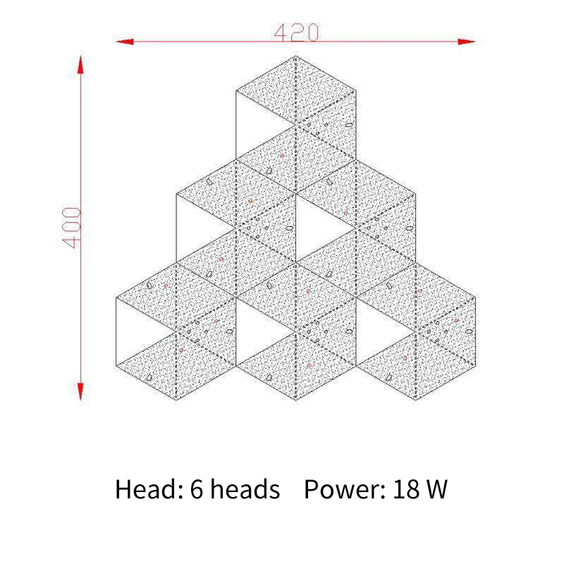 6 heads Современный Креативный настенный светильник, прикроватный Простой настенный светильник, трехмерный настенный светильник для учебы, модный настенный светильник, декоративное освещение - Цвет абажура: 6 heads