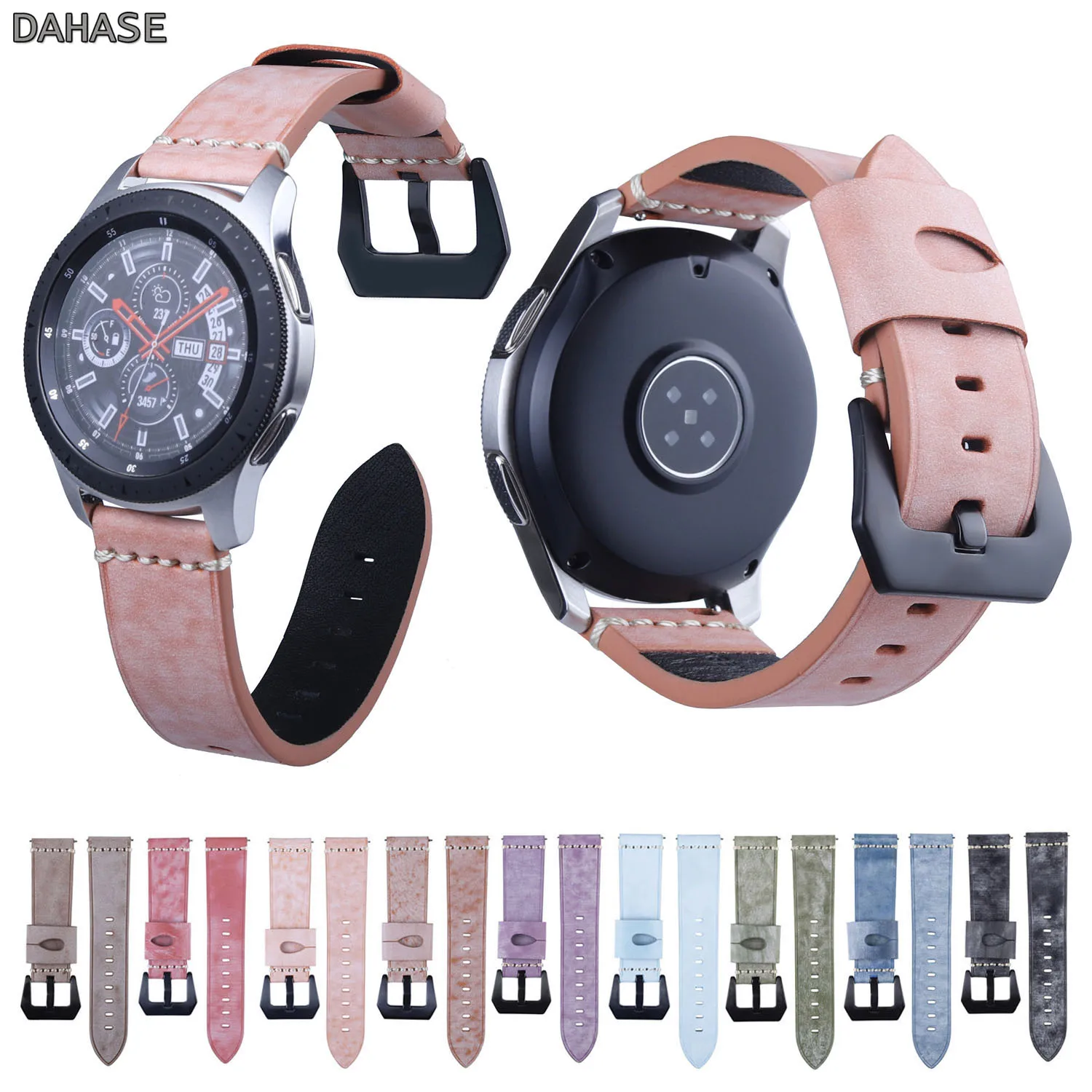 Ремешок для часов Samsung Gear S3 Frontier/Classic Galaxy 46 мм 22 кожаный ремешок Huami Amazfit Pace/Stratos