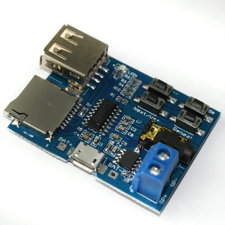 TF карта U Disk MP3 Плата декодера с форматом Mirco USB порт Расшифровка усилителей модуль