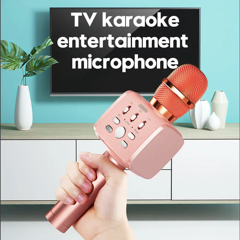 Joyroom Mc3 Беспроводной караоке микрофон громкой связи Bluetooth 10 Вт Динамик 2-в-1 Ручной петь и Запись Портативный КТВ плеер для Ios/