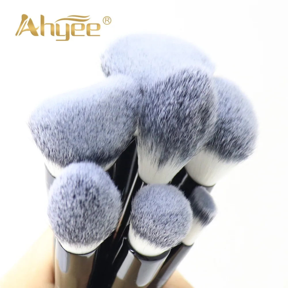 Ahyee New 7 PCS Makeup Brush set Compact Soft Synthetic Hair Wood Handle Used For Foundation Highlighter Contour Woman | Красота и