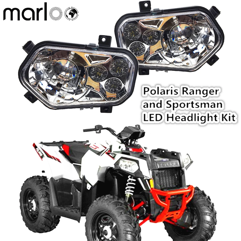 ATV UTV Light Accessories Projector Headlight Polaris Ranger / Sportsman LED Headlight Kit For Polaris Ranger Side X Side