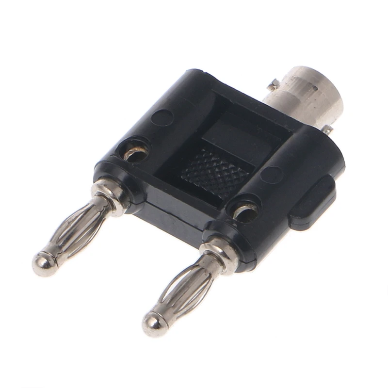 BNC Female Jack To Dual Stacking Banana Male Plug RF Connector Adapter 