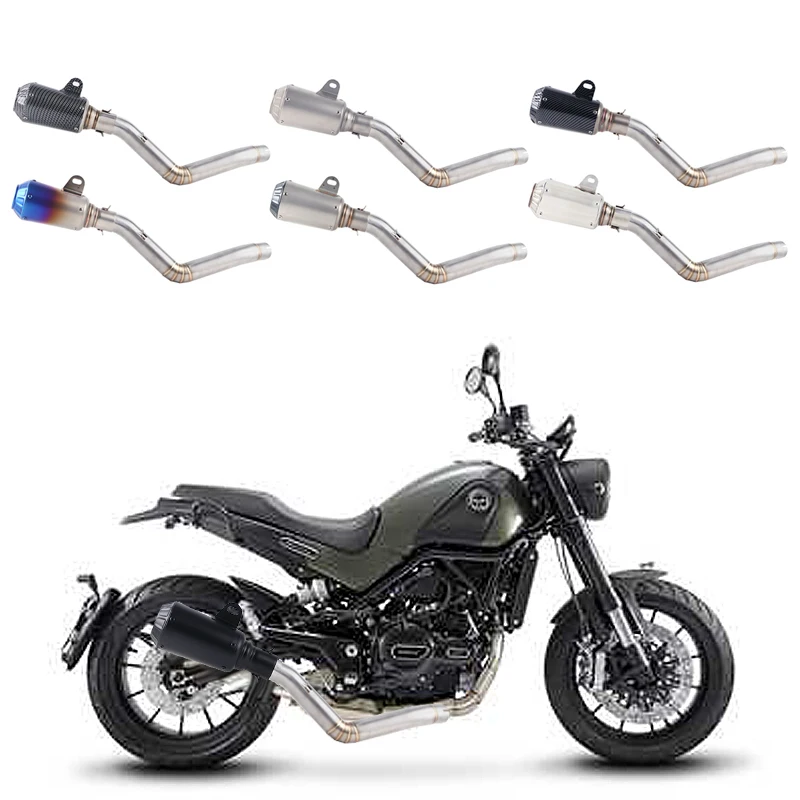 TRK502 мотоциклетная глушитель труба Akrapovic гоночная полная выхлопная система средняя Соединительная труба без шнуровки для Бенелли TRK 502 дБ-убийца