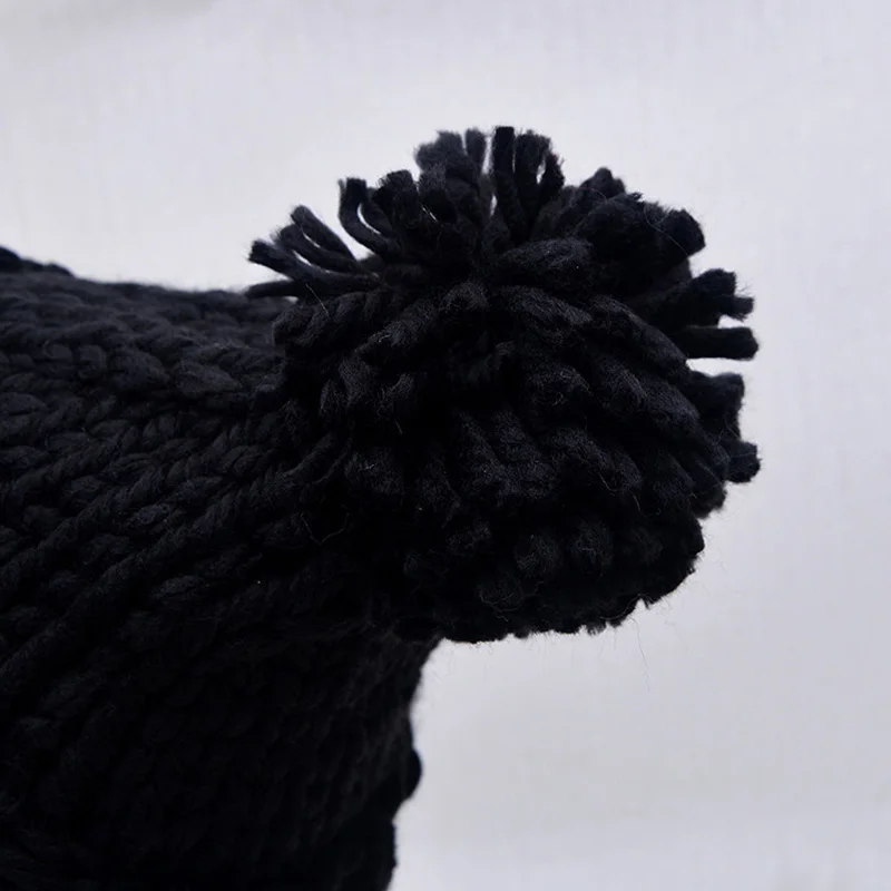 LERFEY женские вязаные шапки ручной работы грубая зимняя шапка теплые Skullies Beanies