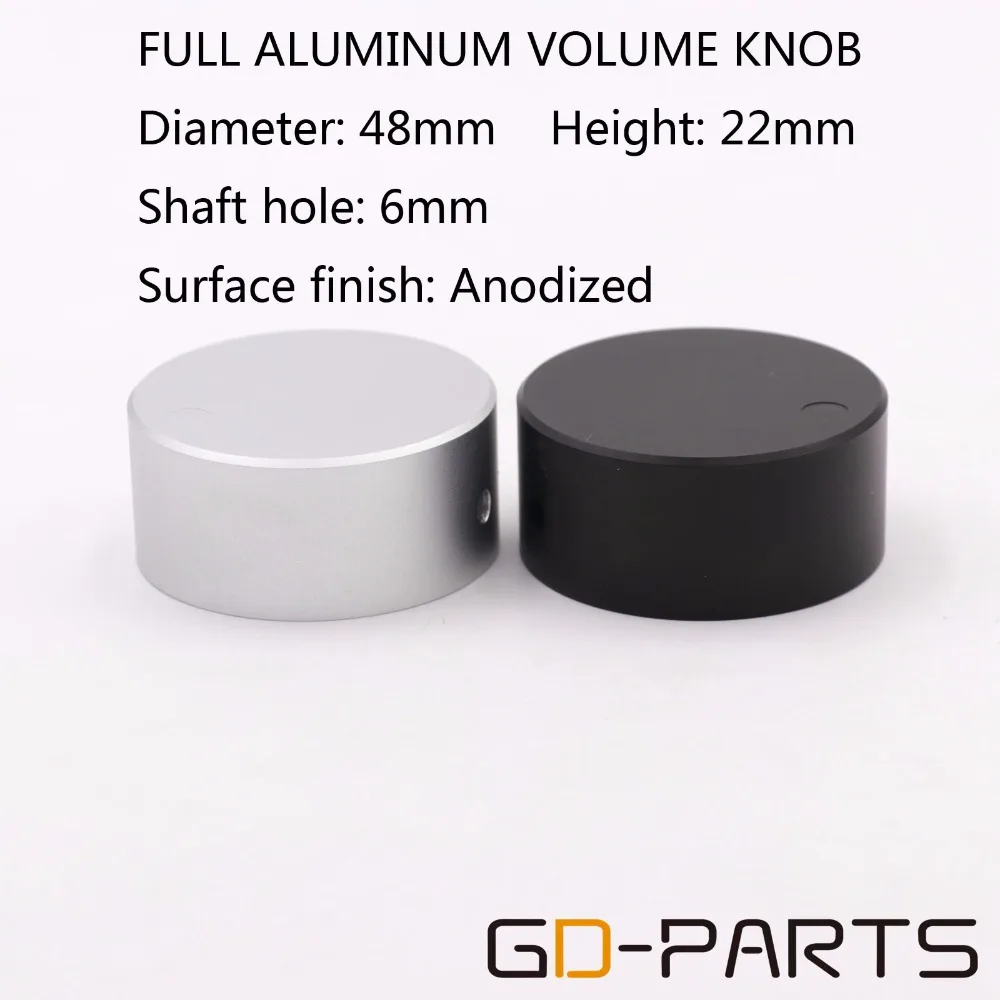 Алюминиевая вращаемая Кнопка потенциометра громкости усиленная 48*22 мм для Hi Fi DVD