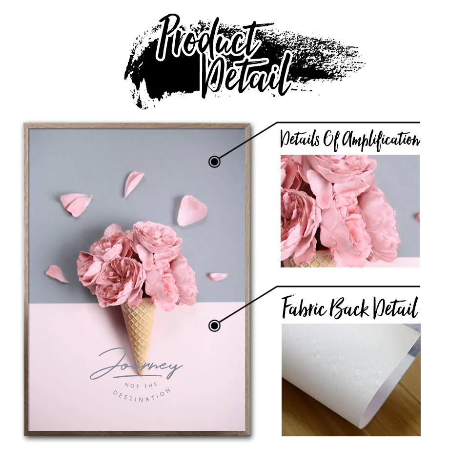 

Pink Flower Paris Tower Crystal Girl Landscape Wall Art Canvas Painting Nordic Posters And Prints Wall Pictures For Living Room