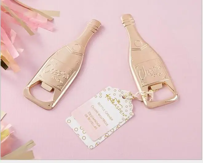 Abridor de cerveza champagne dorado, creativo, regalo de boda, 2018 Uds., env&iacute;o gratuito con DHL, novedad de 100-0