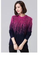 fashion new autumn winter comfortable soft gold color matching quality mohair sweaters coat