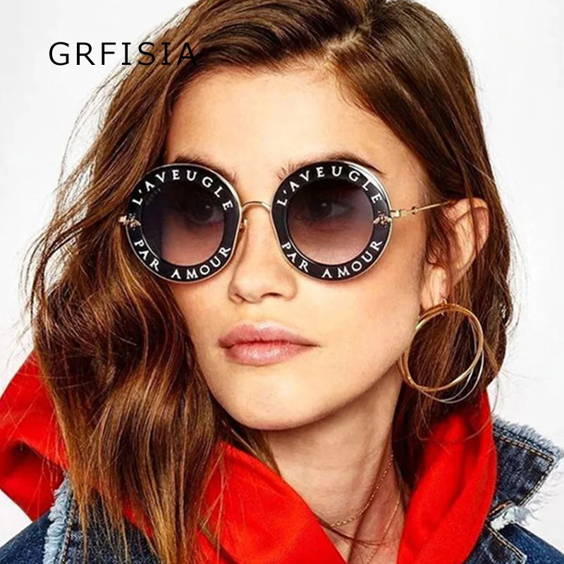 GRFISIA Солнцезащитные очки женские 2018 г брендовые дизайнерские винтажные круглые