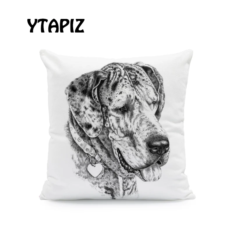 Подушка Doberman Great Dane Bull Head Terrier Golden Retriever British Foxhound украшение для дома подушка дивана