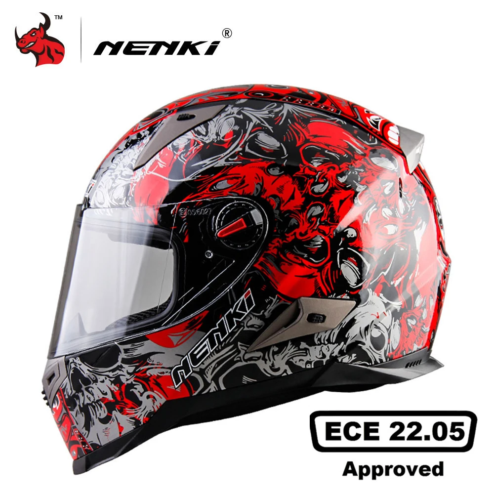 

NENKI Motorcycle Helmet Men Motocross Racing Helmet Motorbike Full Face Helmet ECE Certification Moto Helmet Capacete De Moto