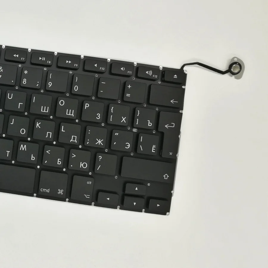 Большой ключ ввода русская клавиатура с подсветкой для Macbook Pro 1" Unibody A1286 2009 2010 2011 2012