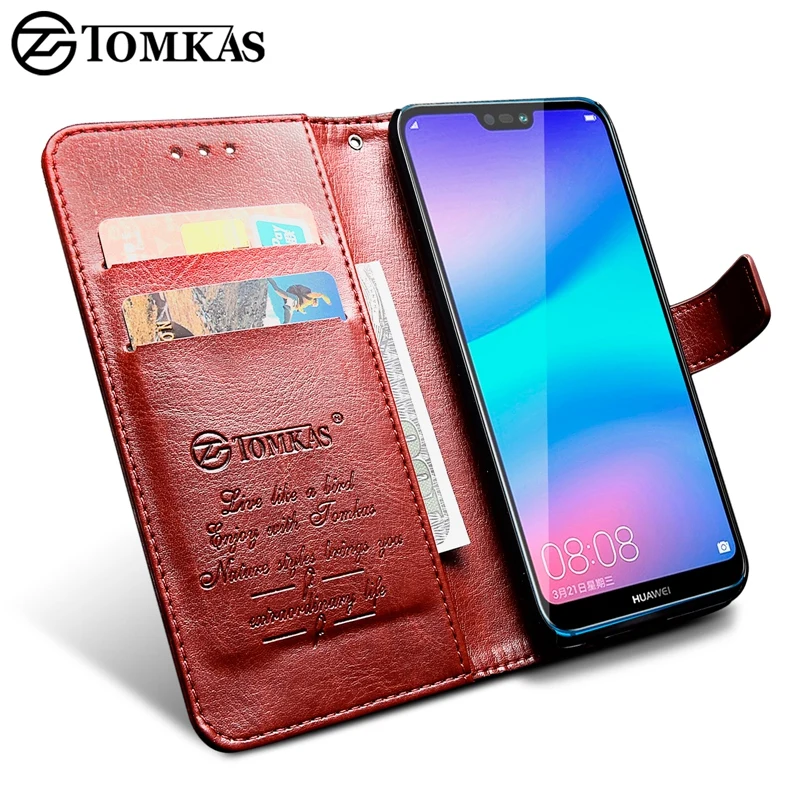 Tomkas чехол для huawei P9 Lite 2017 P20 Pro роскошные чехлы-книжки с отделениями банковских