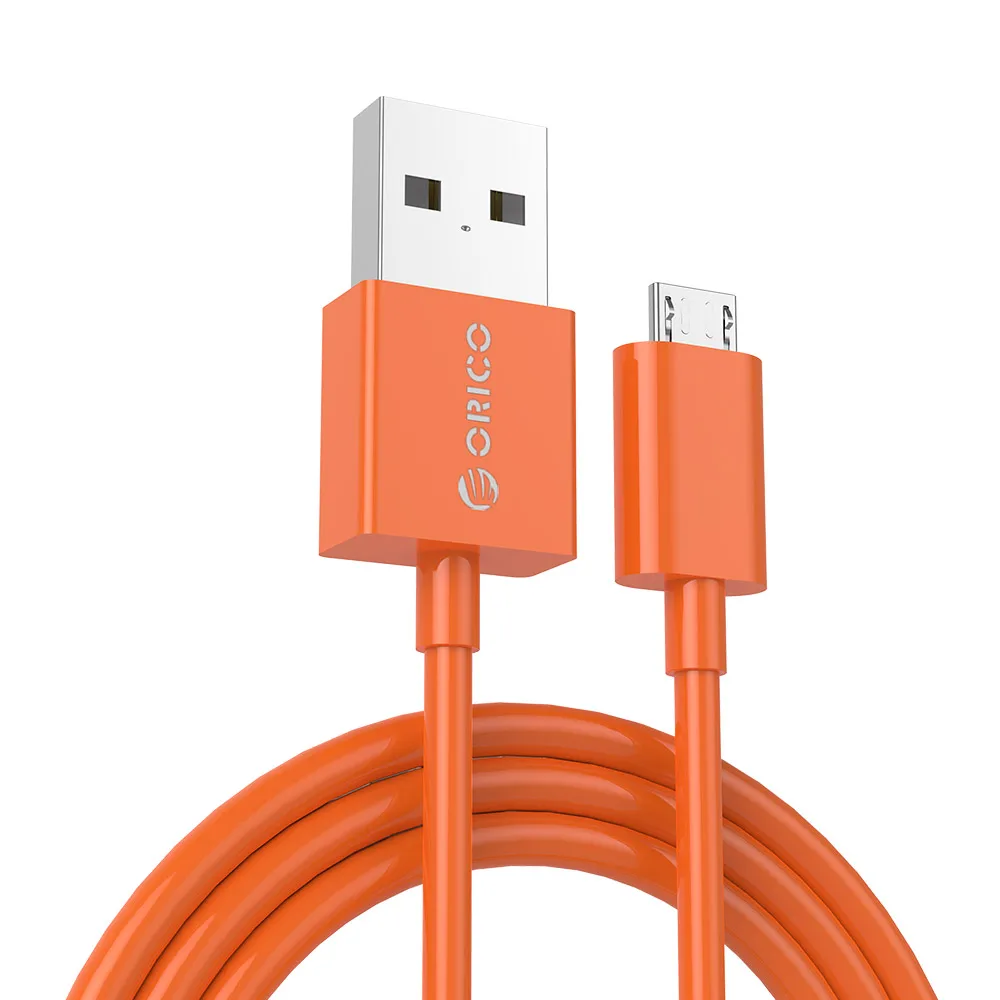 ORICO Micro USB кабель 2A Быстрая зарядка USB кабель для передачи данных для Samsung Xiaomi Tablet Android USB кабель для зарядки Micro usb кабели для зарядки - Цвет: Orange cable
