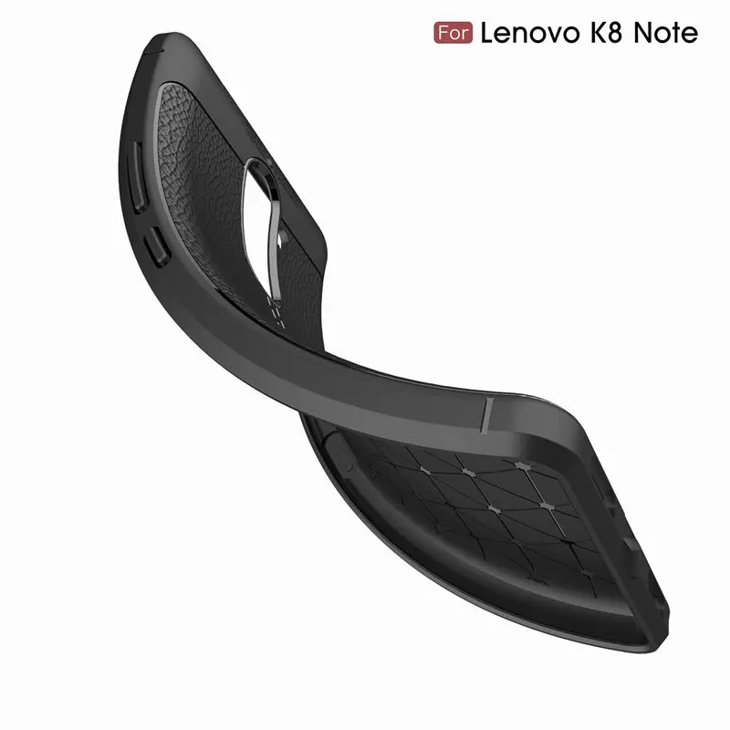 Scratch Resistant Litchi pattern Soft ShockAbsorption TPU case Protection Cover for lenovo K8 note |