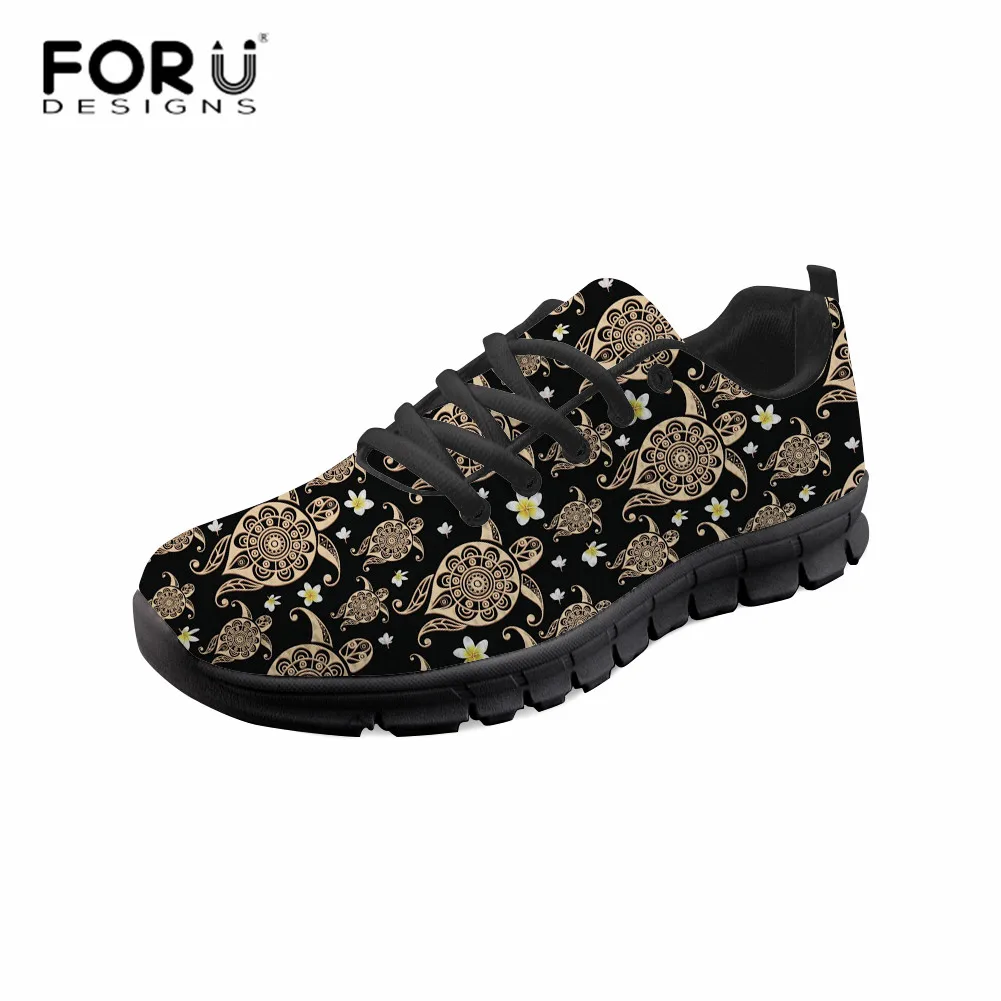 FORUDESIGNS/женские легкие кроссовки на плоской подошве с принтом подсолнуха; Повседневная Удобная дышащая обувь для девочек; весенняя обувь на шнуровке - Цвет: Z4461BAQ