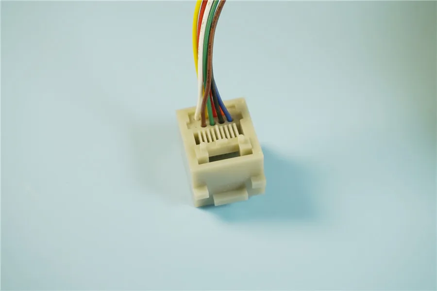 10 шт. 641D RJ45 модульный разъем 8P8C гнездо 8x20 обжимной провод 8 ядер 20 см длина серый