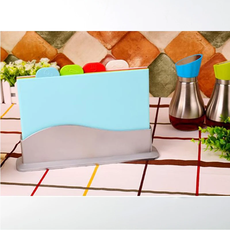 Schnesland Bamboo Fibre Cutting Board Sets with 4pcs Plastic Mats Chopping Block Kitchen Tools | Дом и сад