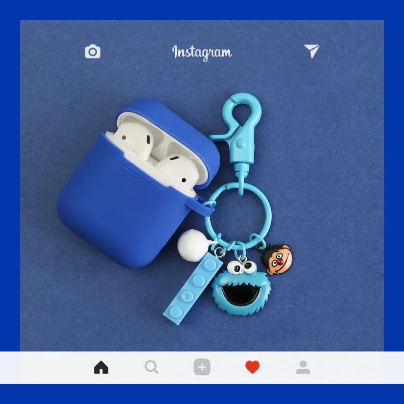 Для Apple AirPods чехол милый силиконовый чехол для наушников s для Airpods Air Pods аксессуары Защитная крышка с брелок с фигурками из мультфильмов подарки