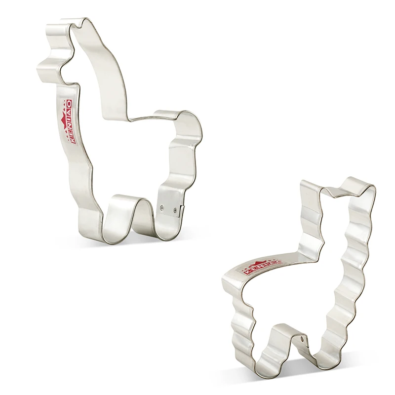 

KENIAO Desert Alpaca Cookie Cutter Set - 2 Pieces - Zoo Llama Biscuit Fondant Pastry Bread Sandwich Mold - Stainless Steel