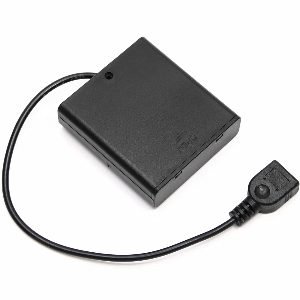4 шт. Крышка батарейного отсека AA с переключателем и usb-разъемом для USB 5 В