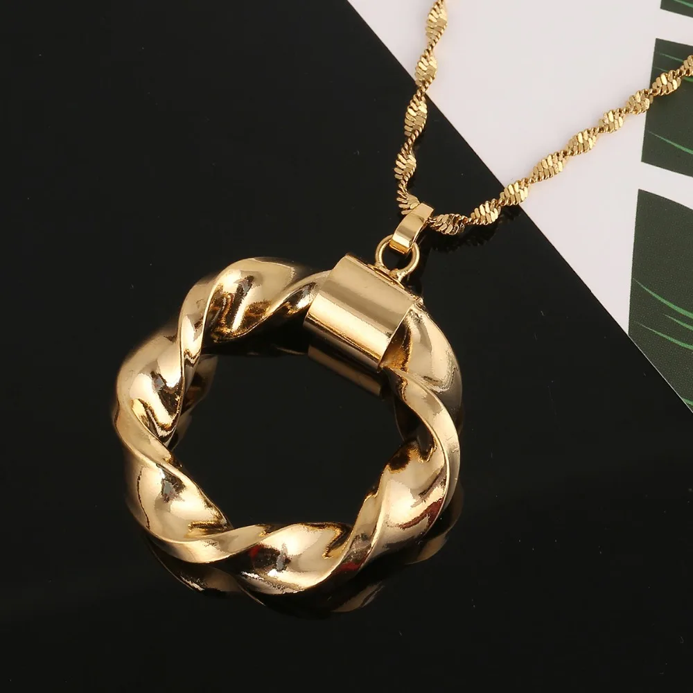 Dubai Gold Ethiopian Pendant Necklace African Color Jewellery for Israel Sudan Arab Middle East Women | Украшения и аксессуары