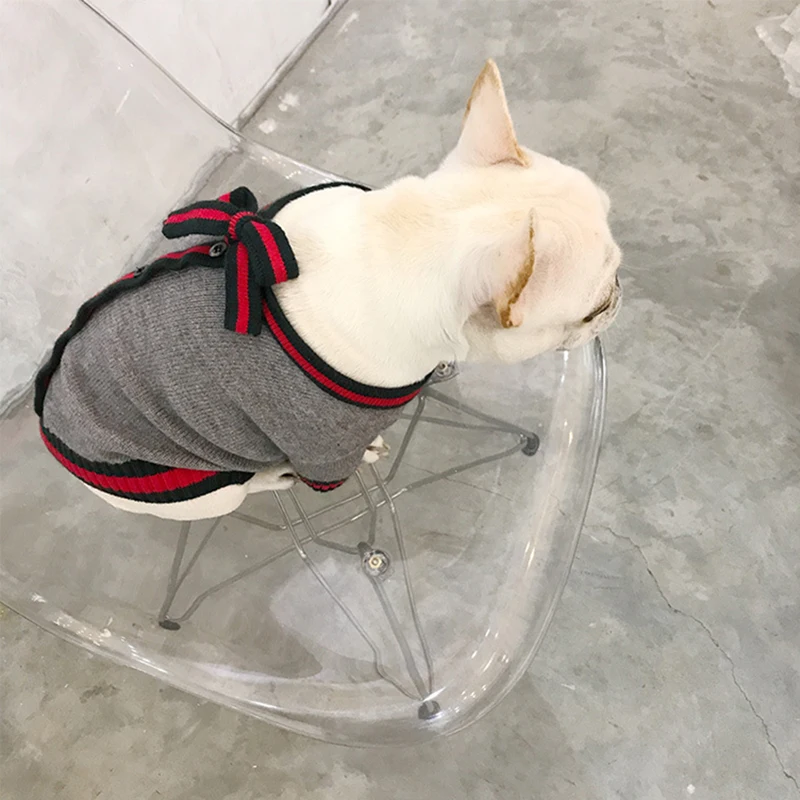 pet clothing dog clothes method bucket bow sweater pet popular brand fashion autumn and winter new style hot selling free global shipping