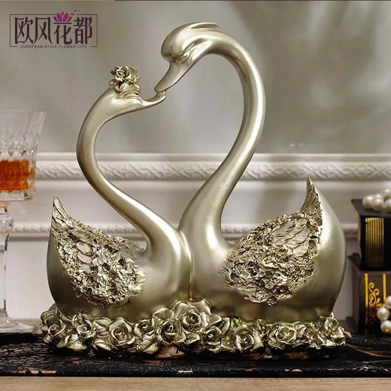 Украшение для гостиной украшение дома влюбленные лебеди винный шкаф изделия из