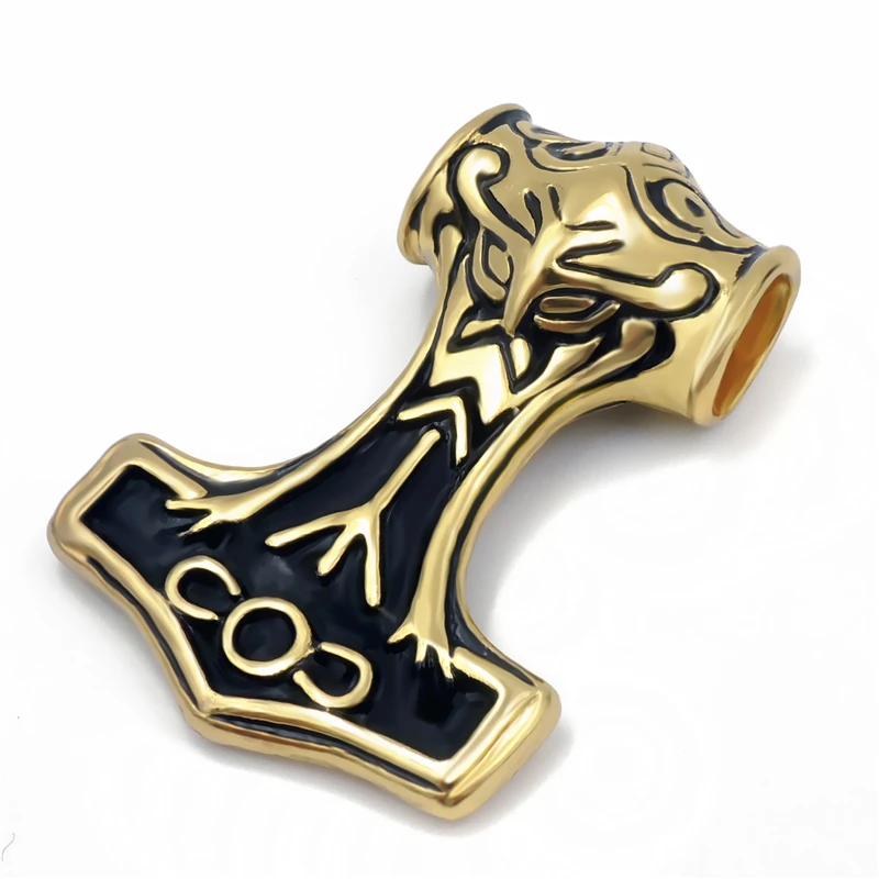 Мужские подвески для мальчиков ожерелье Серебряный Золотой миф Молот Тора