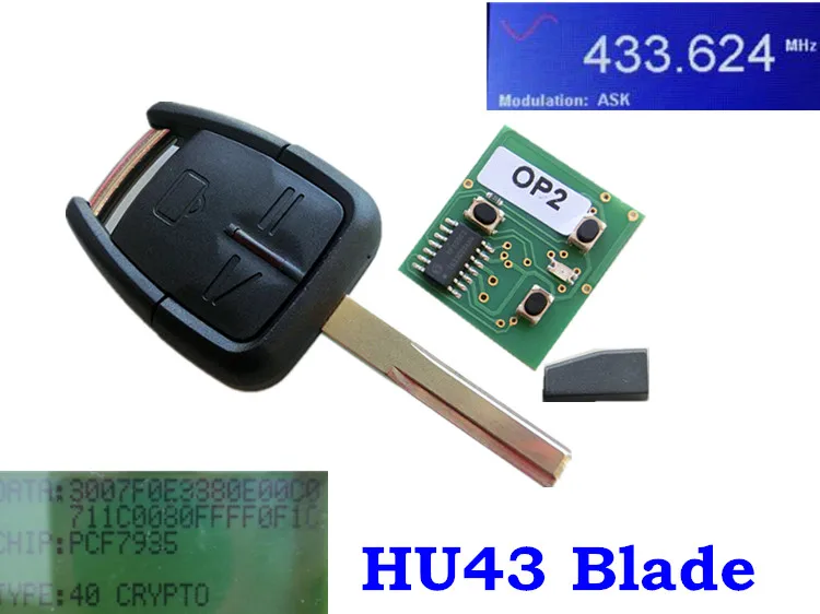 RMLKS 3 кнопочный дистанционный Автомобильный ключ для Opel Vauxhall Astra Zafira Vectra Omega 433 МГц