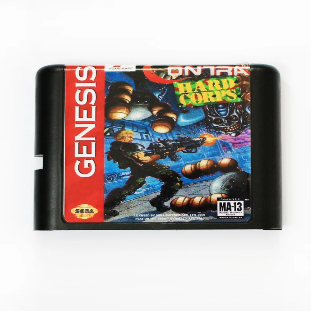Contra жесткий корпус 16 бит MD карточная игра для Sega игры SEGA Mega Drive Genesis|Картриджи| |