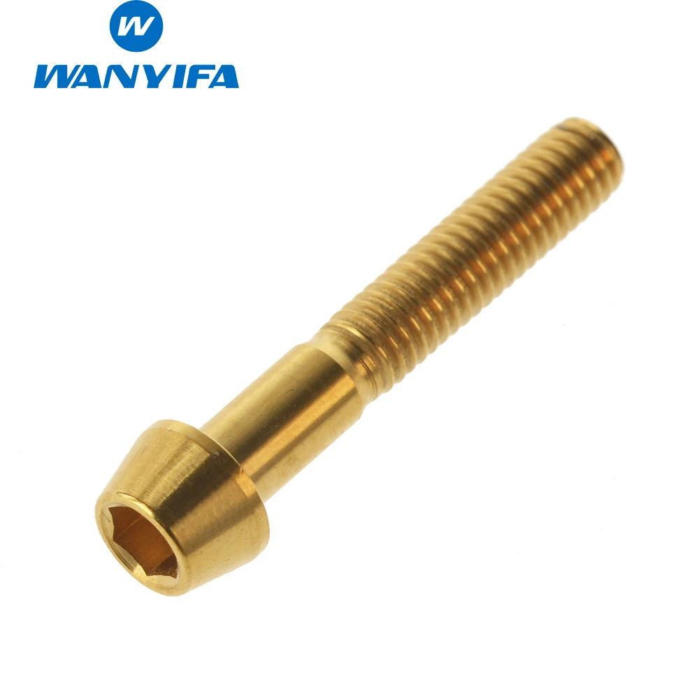 Титановые болты винты с конической головкой коническая головка M6x40 45 50 55 60 65 мм