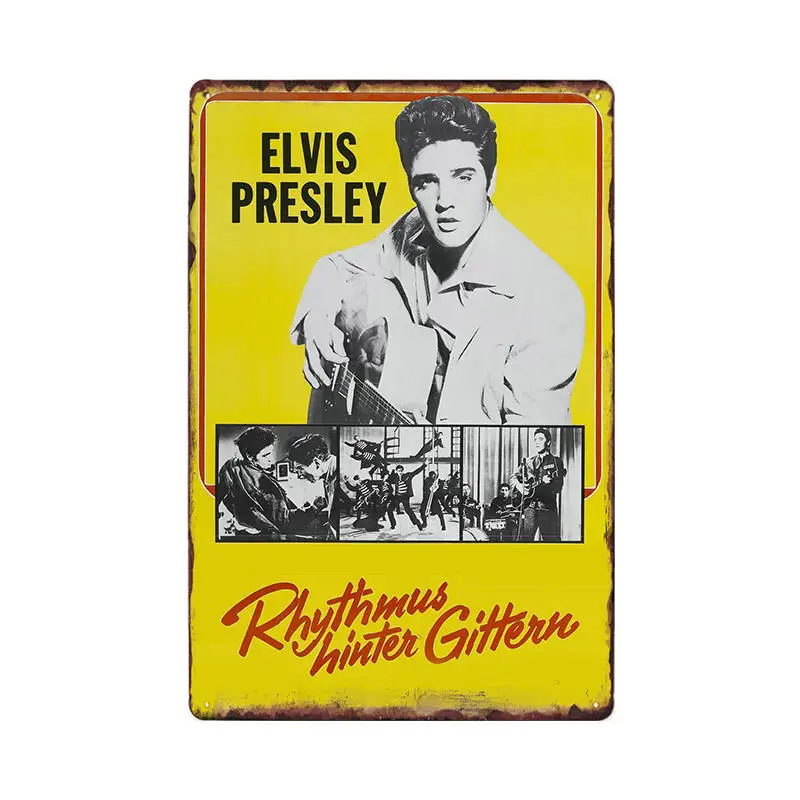 60266 Elvis Presley вывески металлические винтажные постеры оловянные дощечки настенные Декорации для бара Клубная комната паба художественные картины Домашний Декор 20x30 см - Цвет: 60266