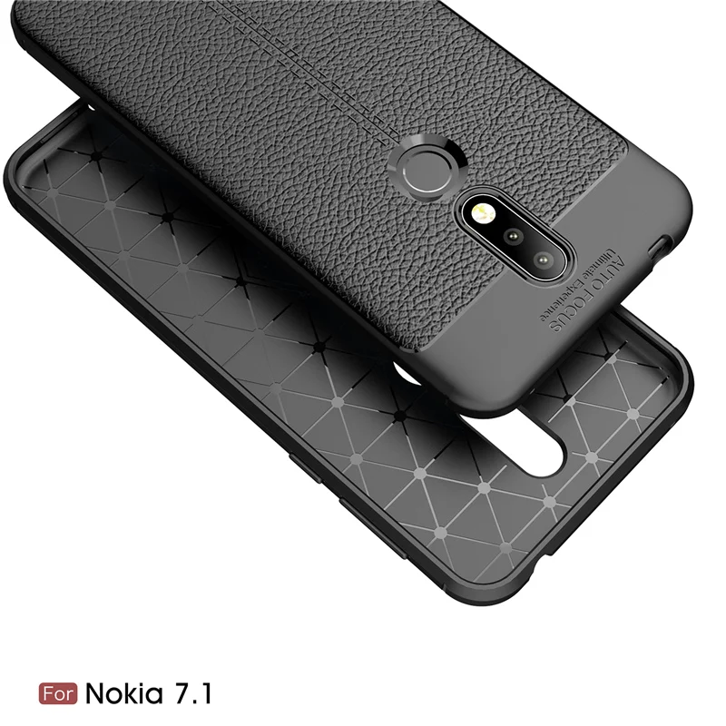 Чехол для телефона Nokia 7 1 роскошный Противоскользящий мягкий силиконовый