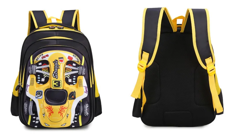 Детский рюкзак для начальной школы, Мультяшные 3D машинки, школьные ранцы для мальчиков детская сумка для девочек, рюкзак, школьные сумки Mochila Infantil