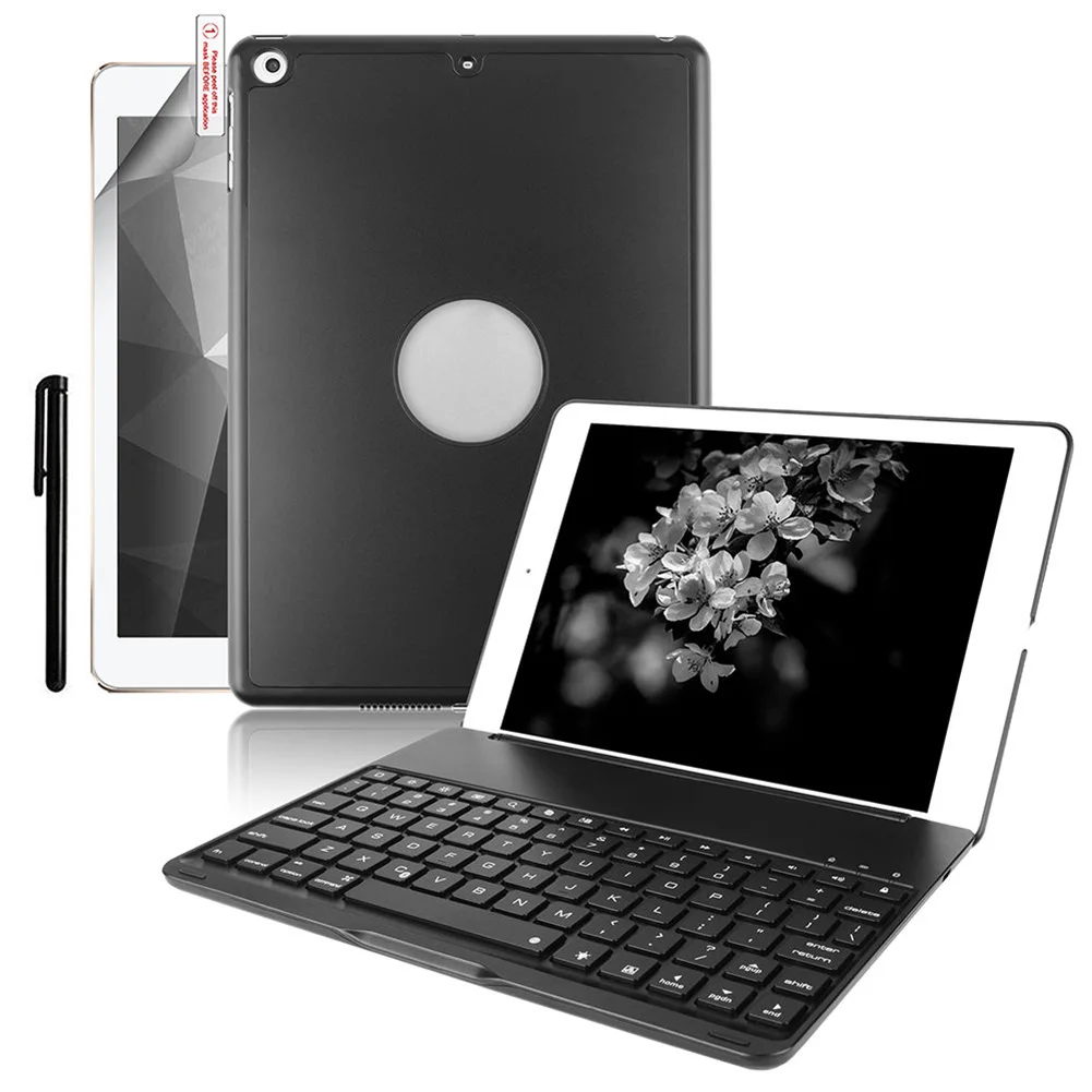 Алюминиевая Bluetooth клавиатура с подсветкой чехол книжка для iPad Air 2 Pro 9 7 дюйма