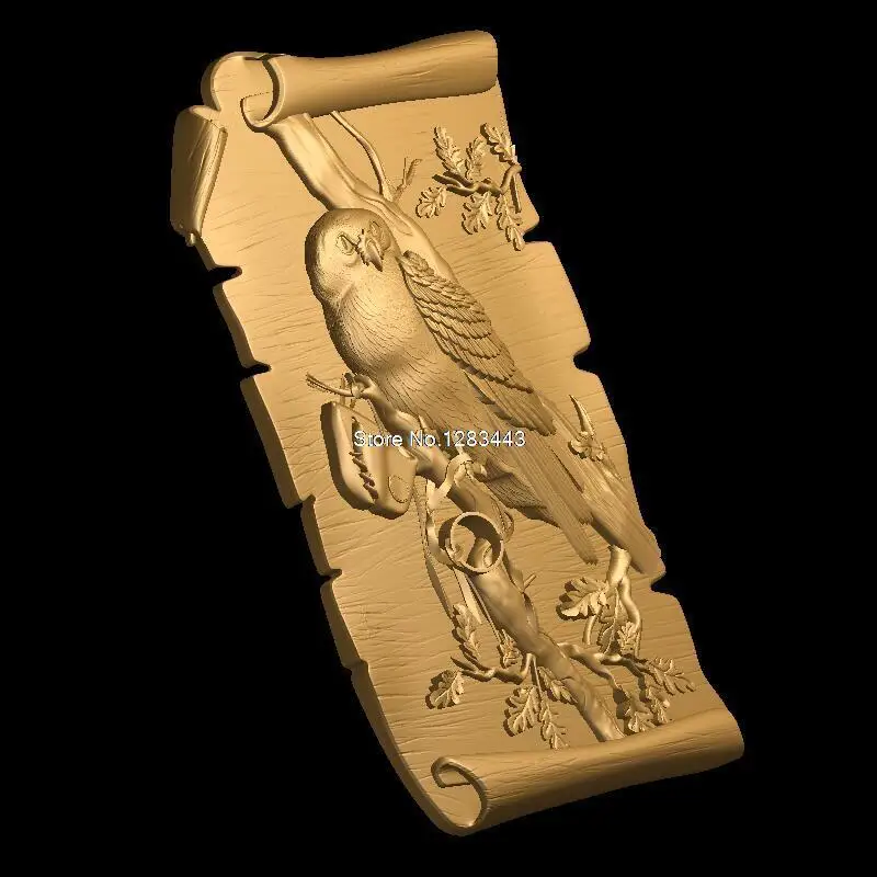 Птица 3D модель STL рельеф для ЧПУ формат мебель птица Декор | Инструменты