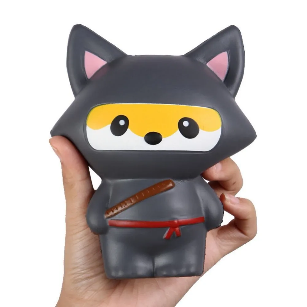 14CM Animal Jumbo Kawaii Ninja Squishy Panda/Bear/Fox Bread Soft Slow Rising Fun Kid Naruto Toys Sweet Charm Cartoon Cake |
