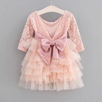 humor bear girls dress summer lacetulle cake dresses baby clothes lace long sleeve gown princess dress baby kids girl dress
