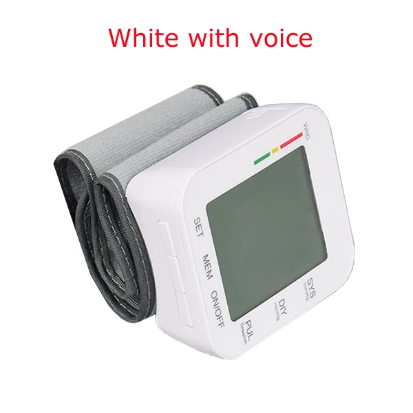 White with voice Ilincare автоматический цифровой голосовой кровяного Давление монитор Heart Beat частоты пульса метр тонометр Сфигмоманометры пульсометр - Цвет: White with voice