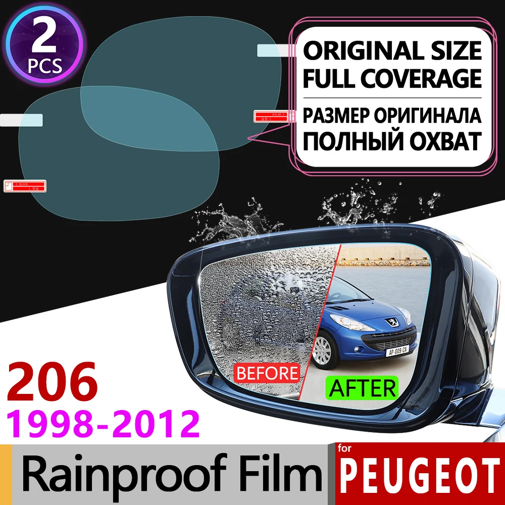 Для Peugeot 206 + 206cc 206sw CC SW 1998 2012 Полное покрытие противотуманная пленка для зеркала