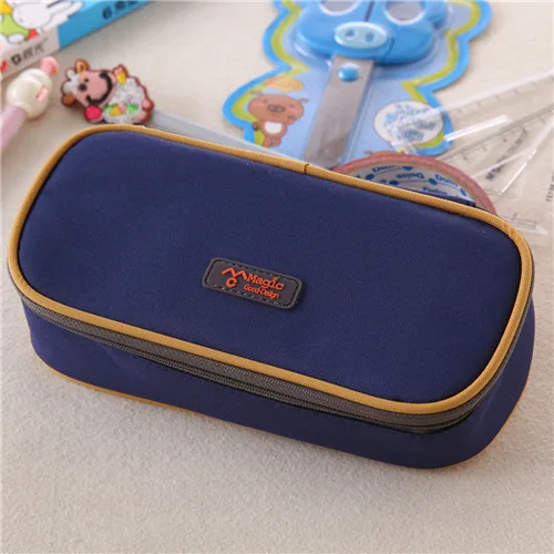 Большой Ёмкость Карандаш Чехол сумки многофункциональные школьные канцелярские принадлежности ручка для хранения держатель сумка-Органайзер принадлежности для рисования ручка - Цвет: Dark Cyan