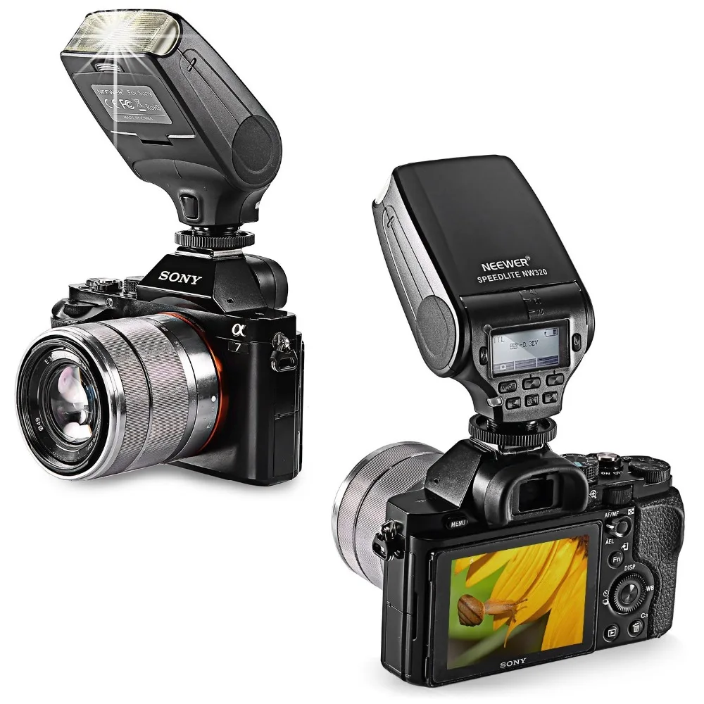 Neewer nw320 TTL ЖК-дисплей Дисплей Вспышка Speedlite для Sony A7 a7s/a7sii a7rii a7ii NEX6 RX1 RX1R RX10 RX100II HX50