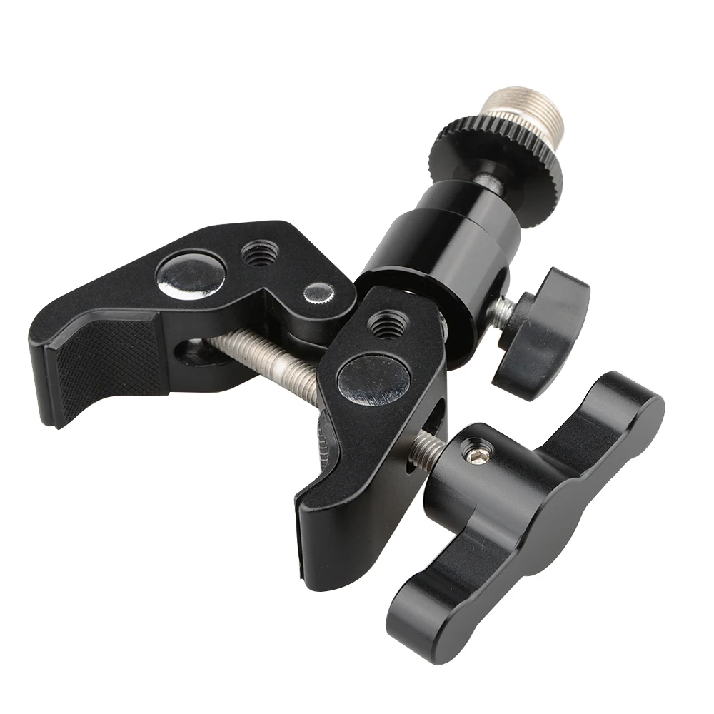 

CAMVATE Super Clamp with 5/8"-27 Screw Ball Head Mount (Black T-handle) C1668