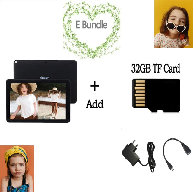 Add 32GB TF Card Русская, BDF, новинка, 10 дюймов, Android 7,0, планшетный ПК, 1 Гб+ 32 ГБ, WiFi, планшеты, четыре ядра, Мини компьютер, планшет, 7, 8, 9, 10 дюймов, планшет - Комплект: Add 32GB TF Card
