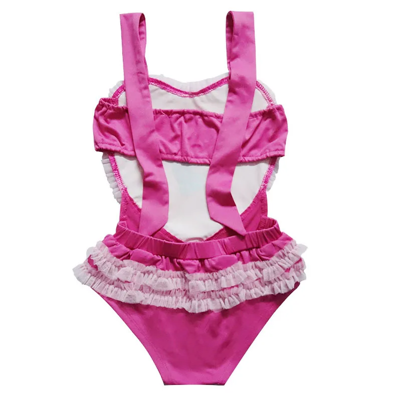 One Piece Swimsuit for Girls Cute Heart Trolls moana Lace Children's Cosplay Costume | Детская одежда и обувь